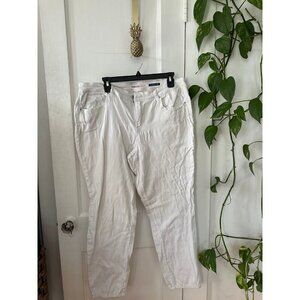Style & Co denim women’s size 16 skinny leg white jeans